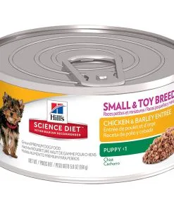 Hill's Science Diet Puppy Small & Toy Chicken & Barley Entree Wet Dog Food, 5.8-Ounce Can, 24-Pack