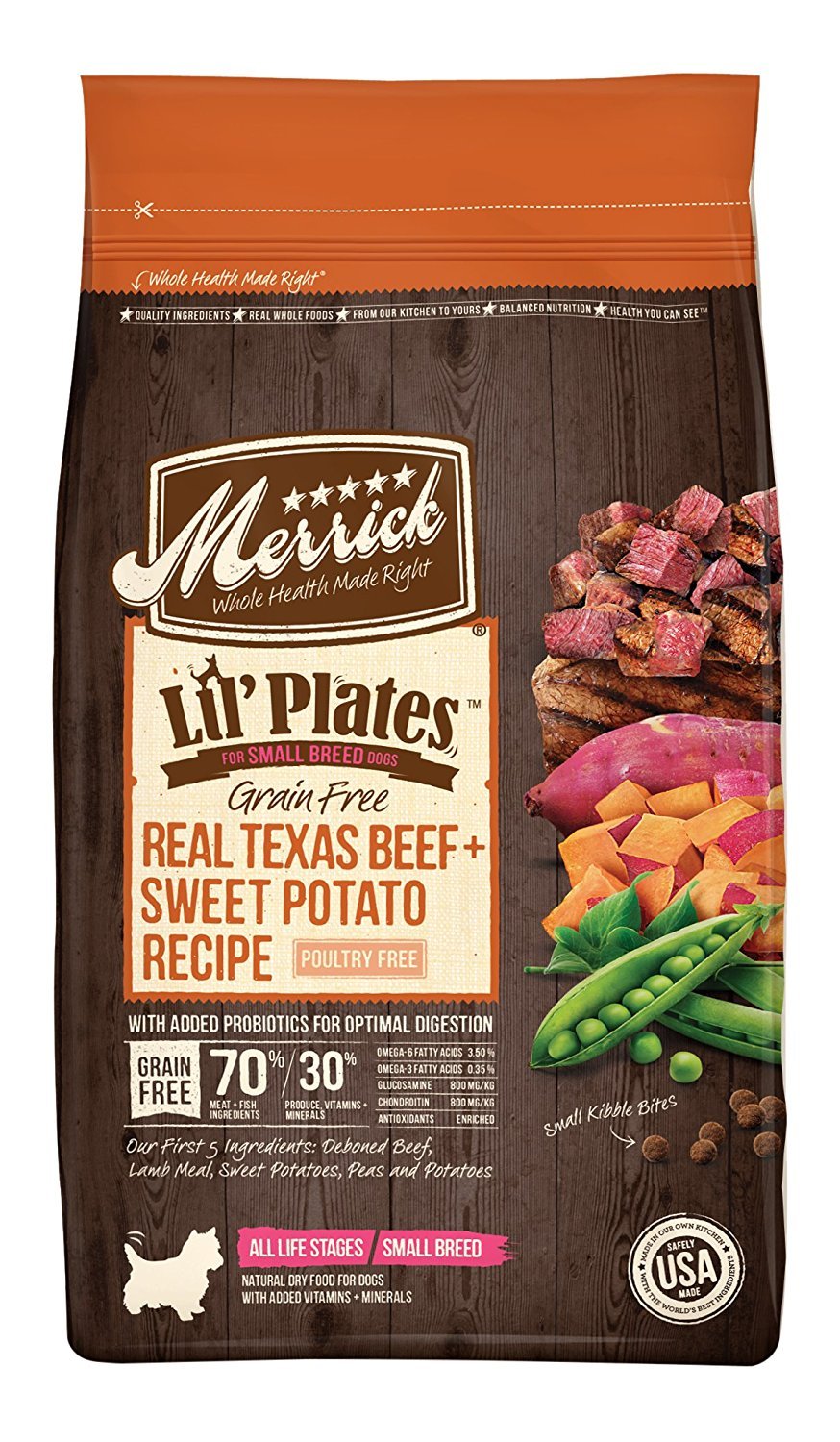 Merrick Lil Plates Grain Free Small Breed Recipe, 4-Pound, Beef
