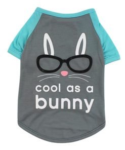 Wakeu Pet Puppy cool as a Bunny Clothing Small Dogs Boy T-Shirts Costume Summer