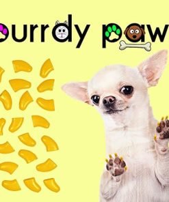 Soft Nail Caps For Dog Claws YELLOW Purrdy Paws