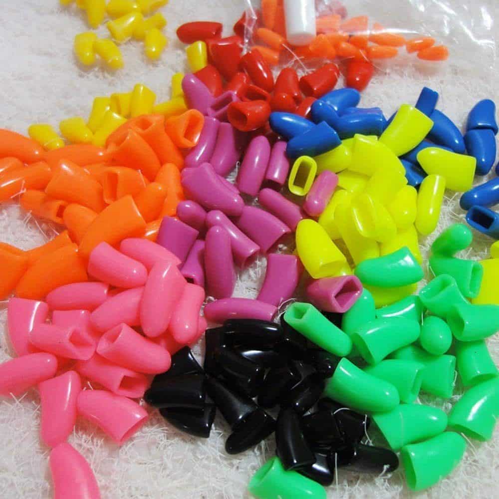 120Pcs(12Color) Dog Claw Caps Soft Rubber Pet Paws Nail Grooming Cover