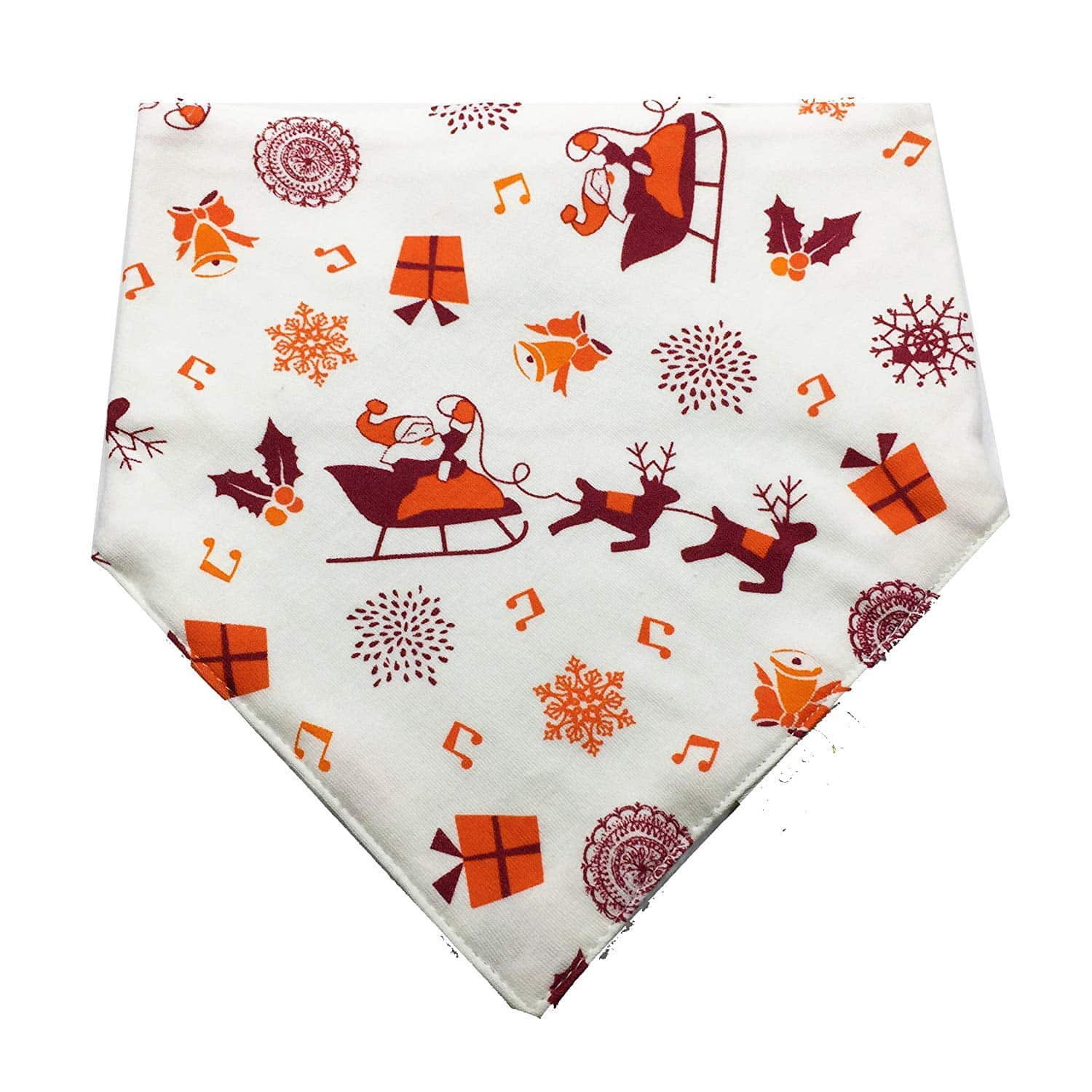 FUNPET 2 Pcs Christmas Dog Bandana Triangle Bibs Scarfs Accessories for Small Pet Cats and Puppies 4