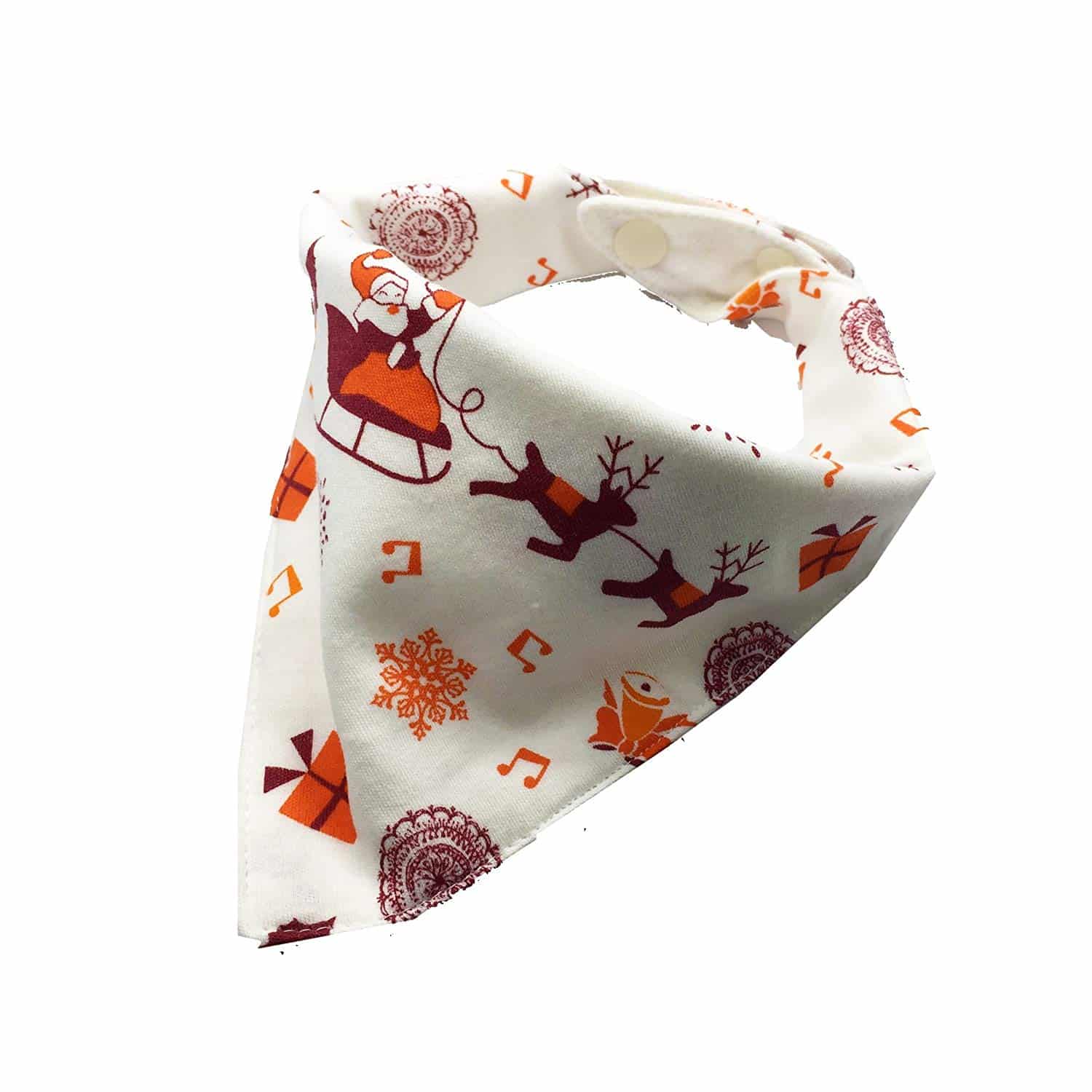 FUNPET 2 Pcs Christmas Dog Bandana Triangle Bibs Scarfs Accessories for Small Pet Cats and Puppies 5