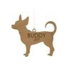 GiftsForYouNow Engraved Chihuahua Wood Cut Ornament