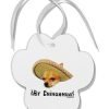 TOOLOUD Chihuahua Dog with Sombrero - Ay Chihuahua Paw Print Shaped Ornament