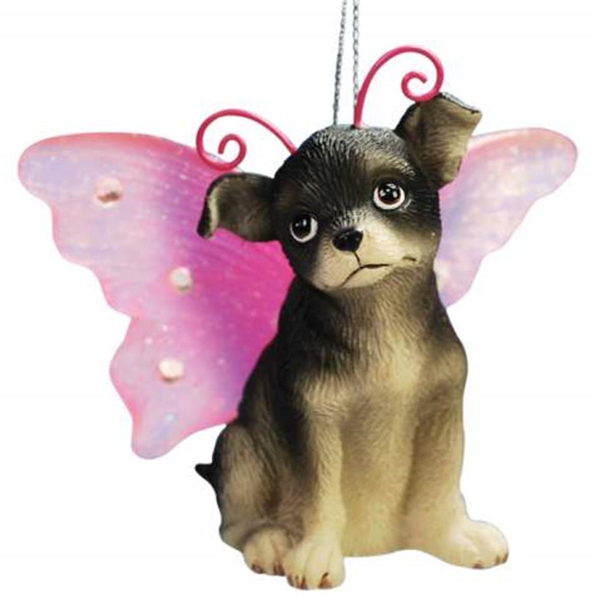 WL SS-WL-21605, 2.25 Inch Chihuahua Puppy Dog with Fairy Wings Christmas Ornament, 2.25" WL SS-WL-21605, 2.25 Inch Chihuahua Puppy Dog with Fairy Wings Christmas Ornament, 2.25"