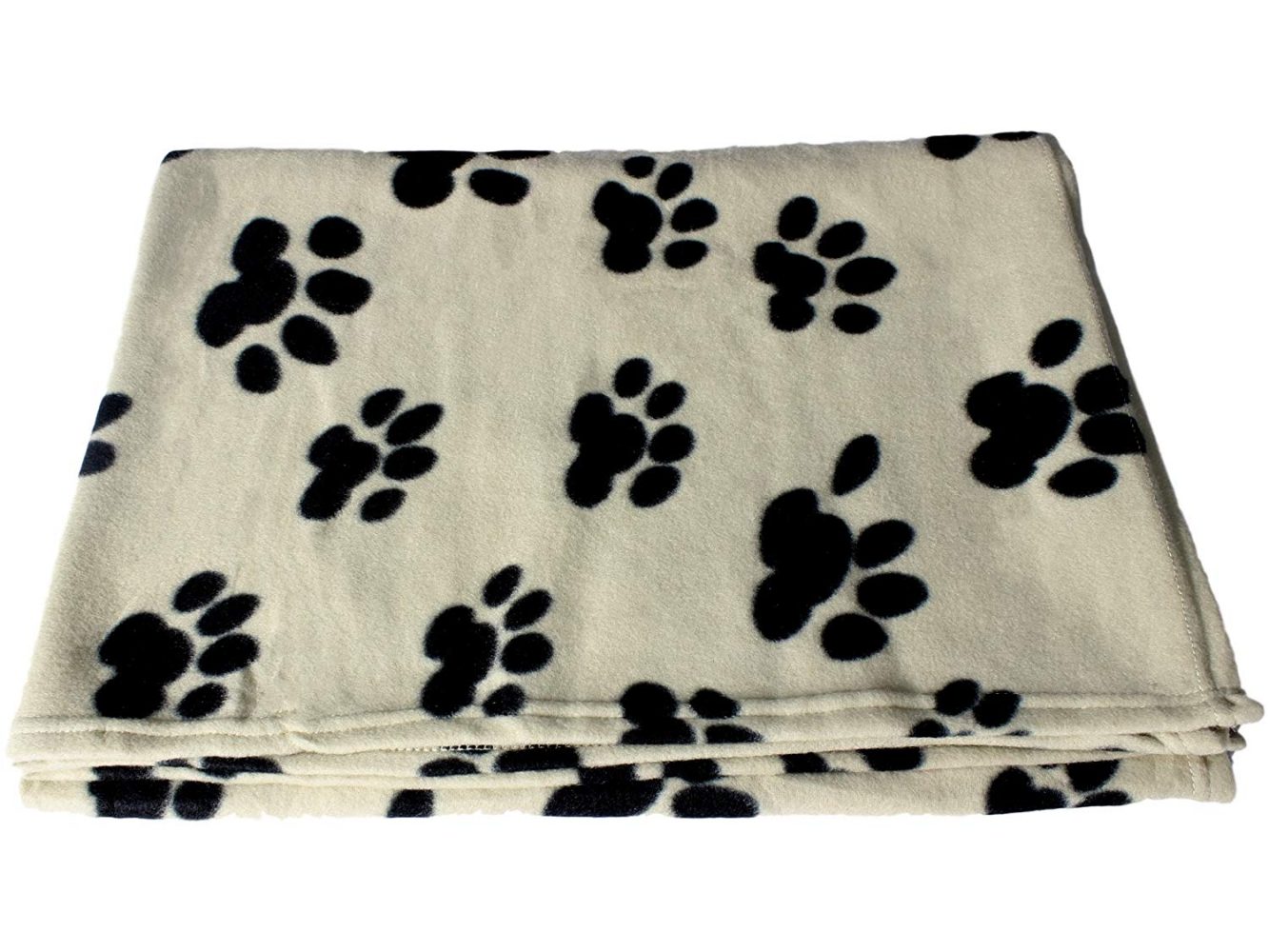 bogo Brands Large Fleece Pet Blanket with Paw Print Pattern Fabric