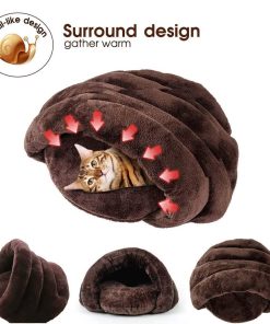 Cat Bed Plush Pet Triangle Nest for Small Dogs and Cat Indoor Pet Caves (24x24x16.5In) 3