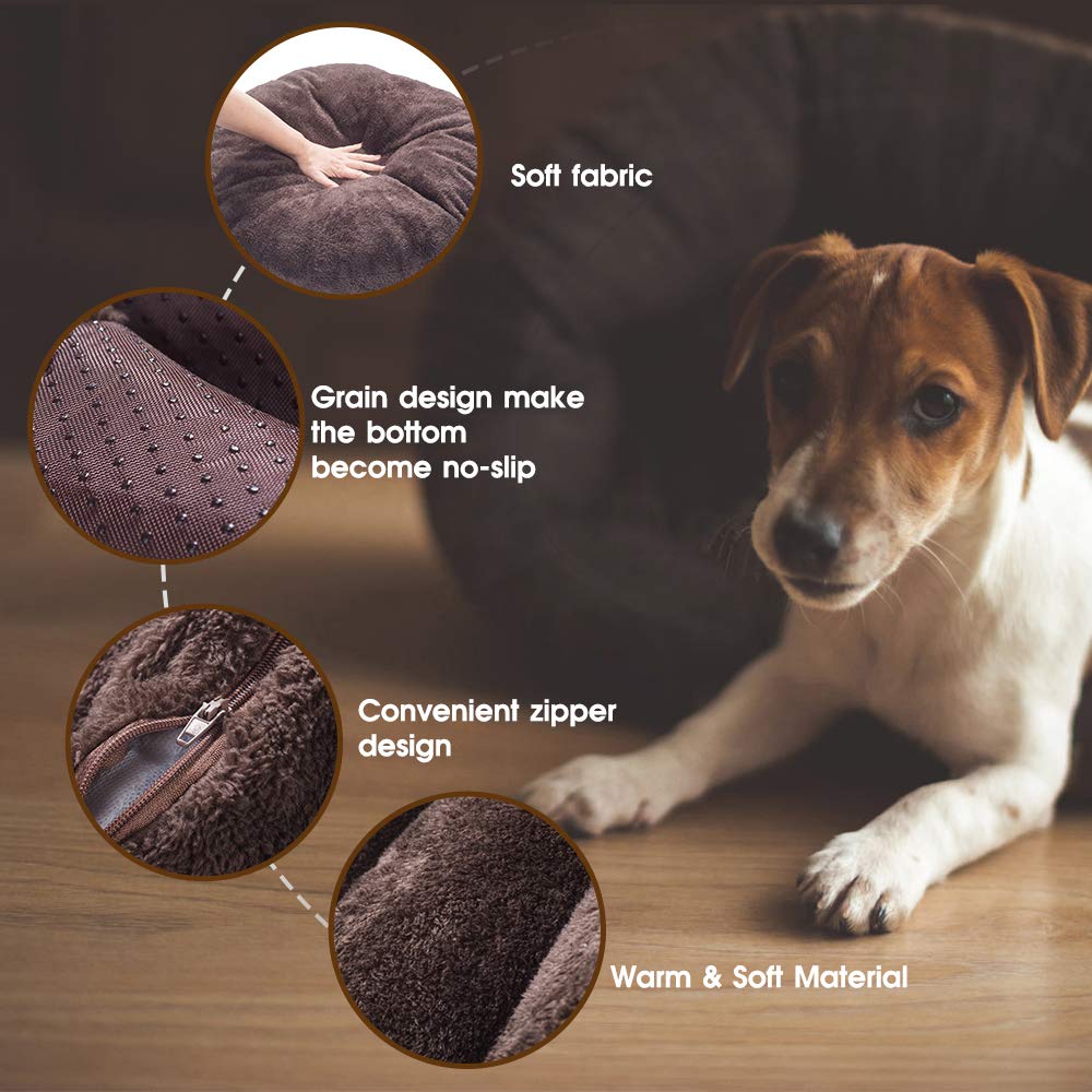Cat Bed Plush Pet Triangle Nest for Small Dogs and Cat Indoor Pet Caves (24x24x16.5In) 6