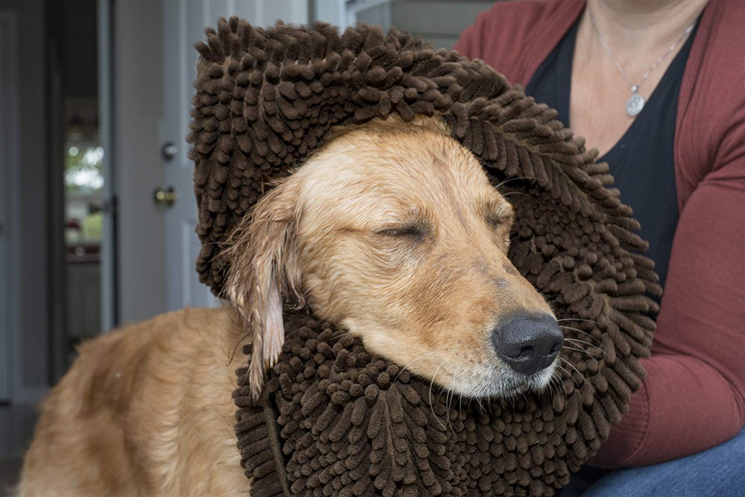 FurHaven Pet Dog Mat Muddy Paws Towel & Shammy Rug