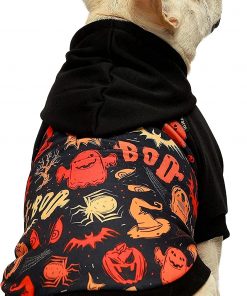 Fitwarm Halloween Dog Costume Puppy Hoodies Pumkin Doggie Winter Clothes Sweatshirt Pet Hooded Coat Cat Jackets X-Small 2