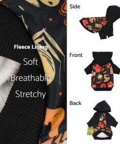Fitwarm Halloween Dog Costume Puppy Hoodies Pumkin Doggie Winter Clothes Sweatshirt Pet Hooded Coat Cat Jackets X-Small 5