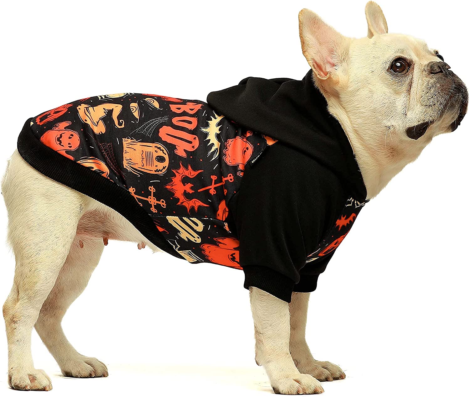 Fitwarm Halloween Dog Costume Puppy Hoodies Pumkin Doggie Winter Clothes Sweatshirt Pet Hooded Coat Cat Jackets X-Small