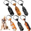 6 Pieces Dog Bow Ties Adjustable Collar Pumpkin Skull PET Neckties Puppy Grooming Ties
