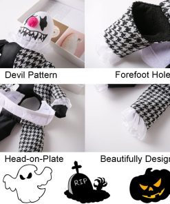Devil Dog Costume Halloween Demon Pet Costume, Funny Head-on-Plate Halloween Dog Costume for Small Medium Large Dogs 4