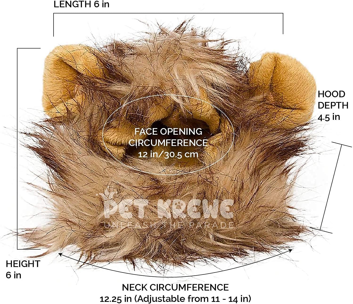 Pet Krewe Dog Lion Mane Halloween Costume 2