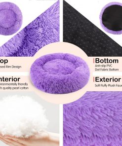 Purple Dog Beds for Small Dogs Washable, Calming Dog Bed for Small Dogs 3