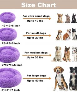 Purple Dog Beds for Small Dogs Washable, Calming Dog Bed for Small Dogs 4