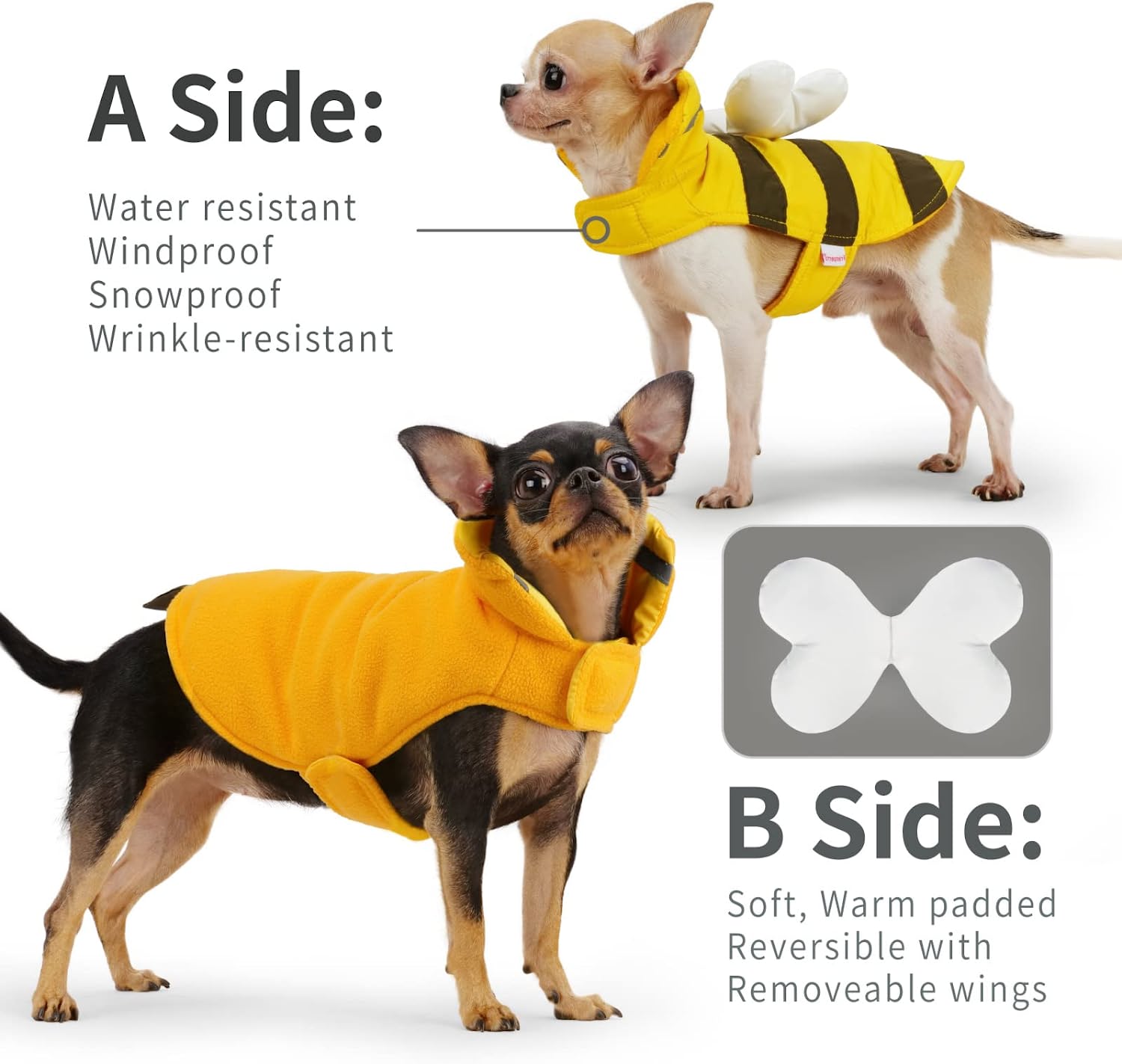 𝟐𝟎𝟐𝟐 𝐍𝐄𝐖 Frienperro Reversible Small Dog Costume, Dog Halloween Costumes 4