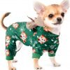 Dog Christmas Pajamas Reindeer Costume Puppy Hoodie Sweatshirts Xmas Cute Elk Pet Clothes