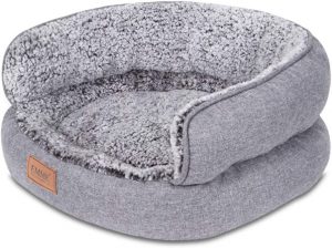 EMME Cats Bed Small Dog Bed 20in Donut Cat Bed Round Shape Dog Beds with Non-Slip Bottom Cozy 2