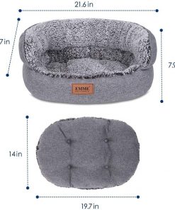EMME Cats Bed Small Dog Bed 20in Donut Cat Bed Round Shape Dog Beds with Non-Slip Bottom Cozy 5