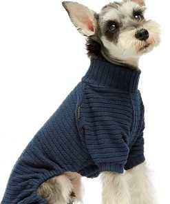 Fitwarm Turtleneck Knitted Dog Sweater Puppy Pajamas Thermal Doggie Winter Clothes Knitwear Pet Coats Cat Apparel 2