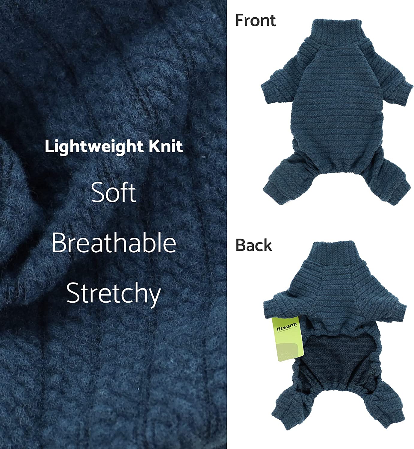Fitwarm Turtleneck Knitted Dog Sweater Puppy Pajamas Thermal Doggie Winter Clothes Knitwear Pet Coats Cat Apparel 5