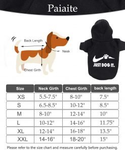 Paiaite Chihuahua Dog Hoodie Winter Small Dog Sweatshirt with Leash Hole for Puppy Dog Sweater 3