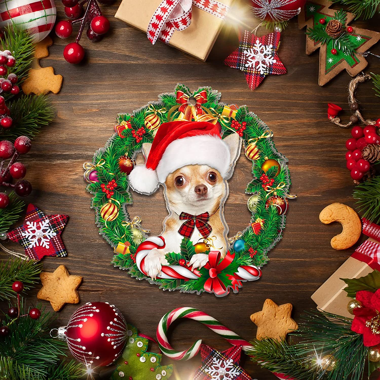 Chihuahua Gifts for Women - Chihuahua Christmas Ornament 2022 Keepsake 3