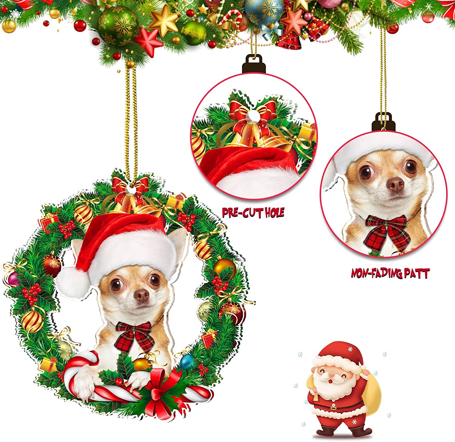 Chihuahua Gifts for Women - Chihuahua Christmas Ornament 2022 Keepsake 4