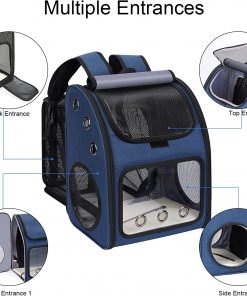 COVONO Expandable Pet Carrier Backpack for Cats, Dogs and Small Animals, Portable Pet Travel Carrier, Super Ventilated Design, Airline Approved 5