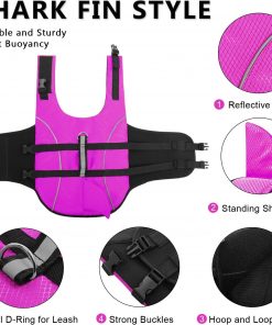 Ripstop Dog Life Jacket Shark Life Vest for Dogs 4