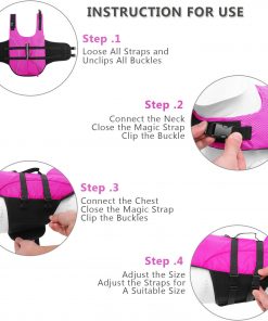 Ripstop Dog Life Jacket Shark Life Vest for Dogs 5
