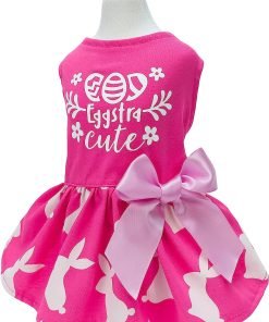 Fitwarm Eggstra Cute Dog Easter Outfit, Bunny Dog Dress, Holiday Dog Clothes 3