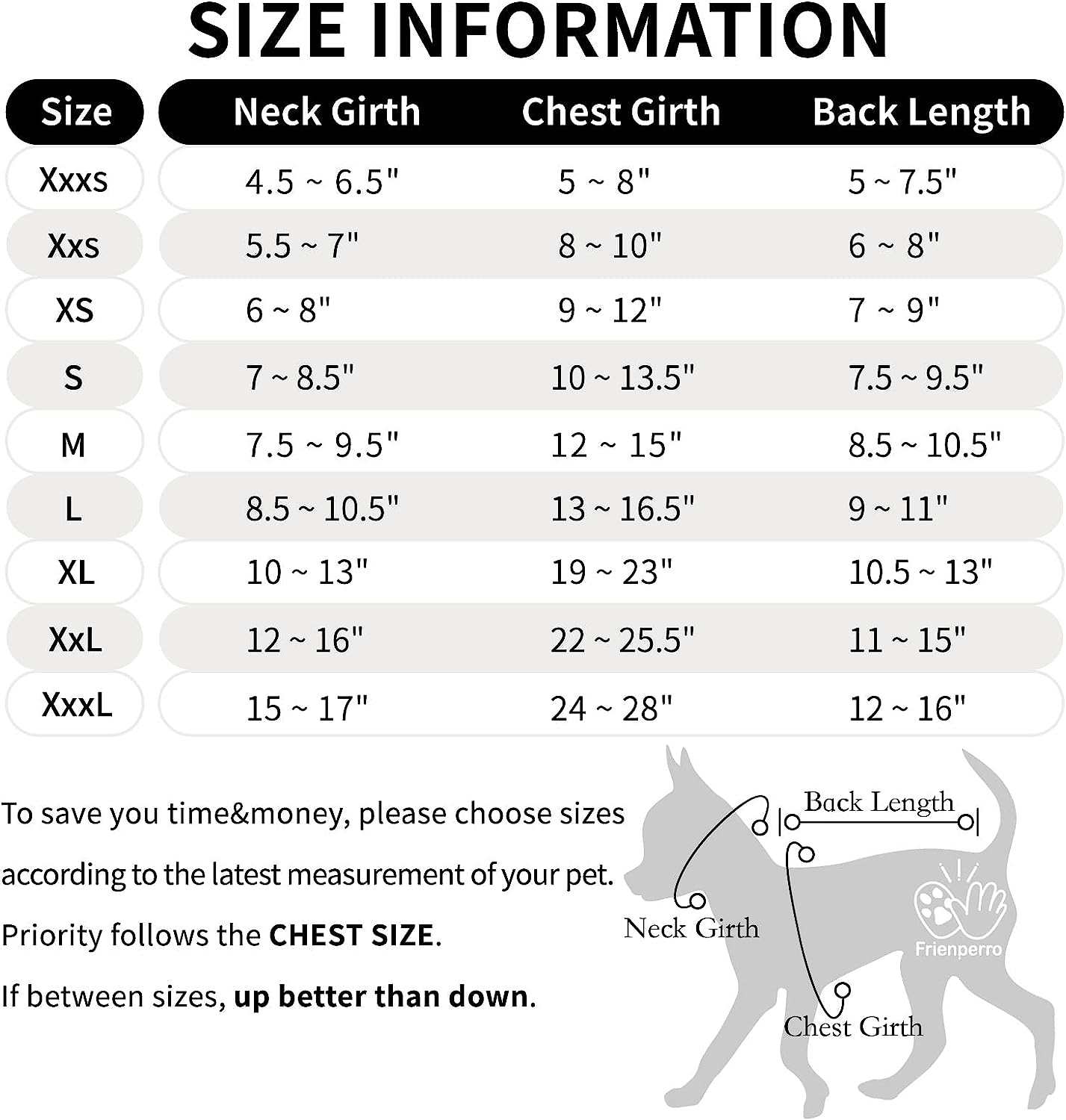 Frienperro Easter Rabbit Dog Costume, Dog Clothes for Small Dogs Girl Boy, Cotton Small Dog Hoodie 6
