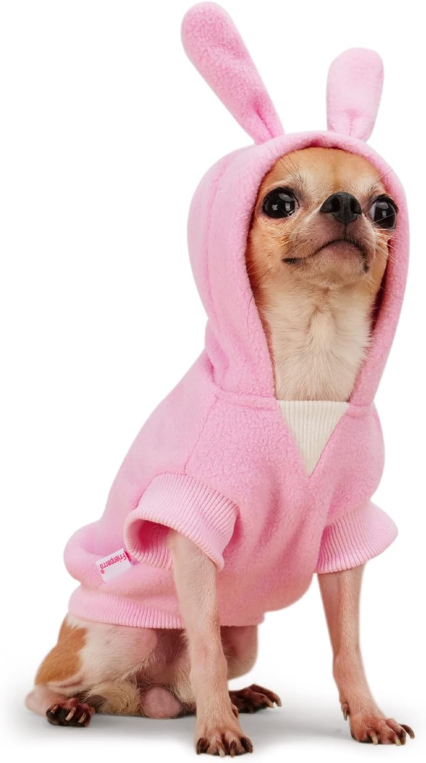 Frienperro Easter Rabbit Dog Costume, Dog Clothes for Small Dogs Girl Boy, Cotton Small Dog Hoodie 8