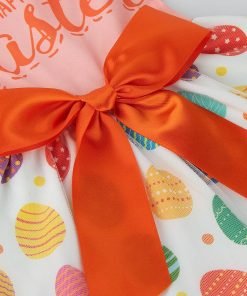 Happy Easter Day Dog Dress - Girl Dog Clothes Easter Bunny Dogs Dresses Pet Apparel Doggie Tutu with Bowknot 3
