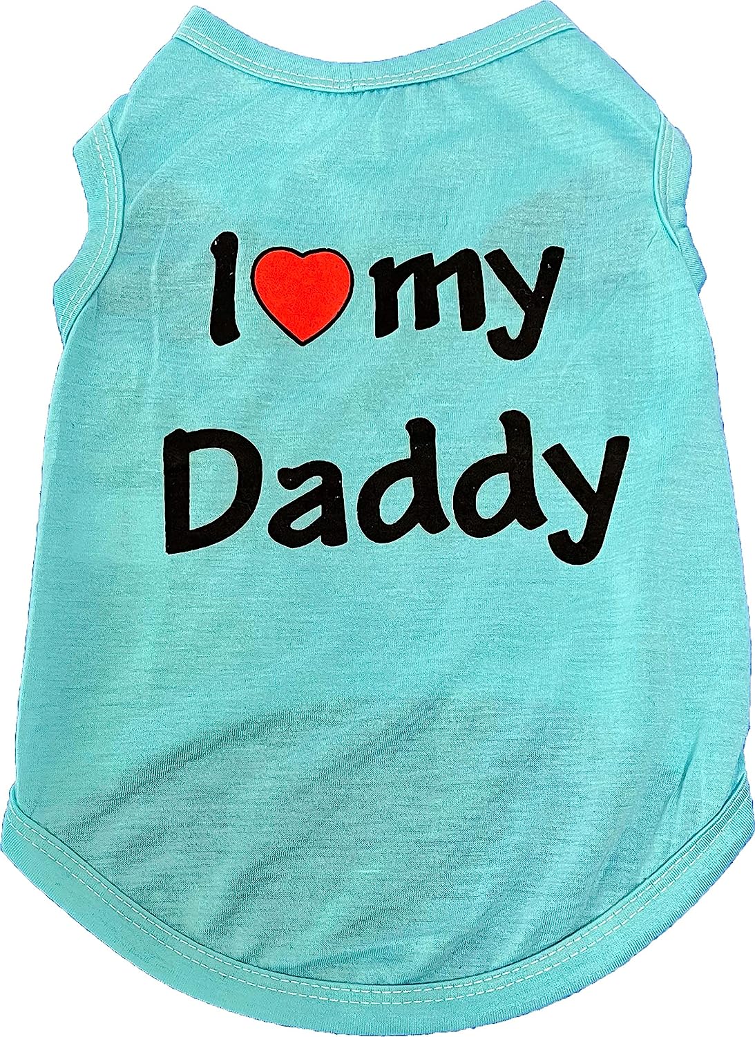 HillDog Shirts I Love My Dad-Daddy Clothes Doggy Slogan Costume Cute Heart Vest for Small Dogs Puppy T-Shirt (X-Small, Navy) 5