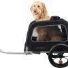 Retrospec Rover Waggin' Pet Bike Trailer - Small & Medium Sized Dogs Bicycle Carrier - Foldable Frame with 16 Inch Wheels - Non-Slip Floor & Internal Leash