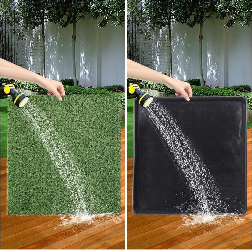 Choicons Dog Grass Pad with Tray Arificial Grass Patch for Dogs Potty Tray Fake Grass for Dogs to Pee On Turf with Tray for Litter Box Puppy Potty Training 7