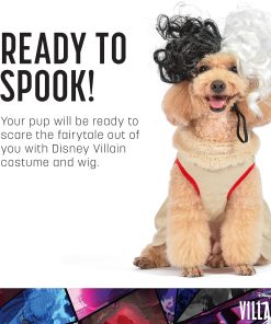 Disney for Pets Halloween Disney Villains Cruella Costume - Extra Small - Disney Villains Halloween Costumes for Dogs, Officially Licensed Disney Dog 3