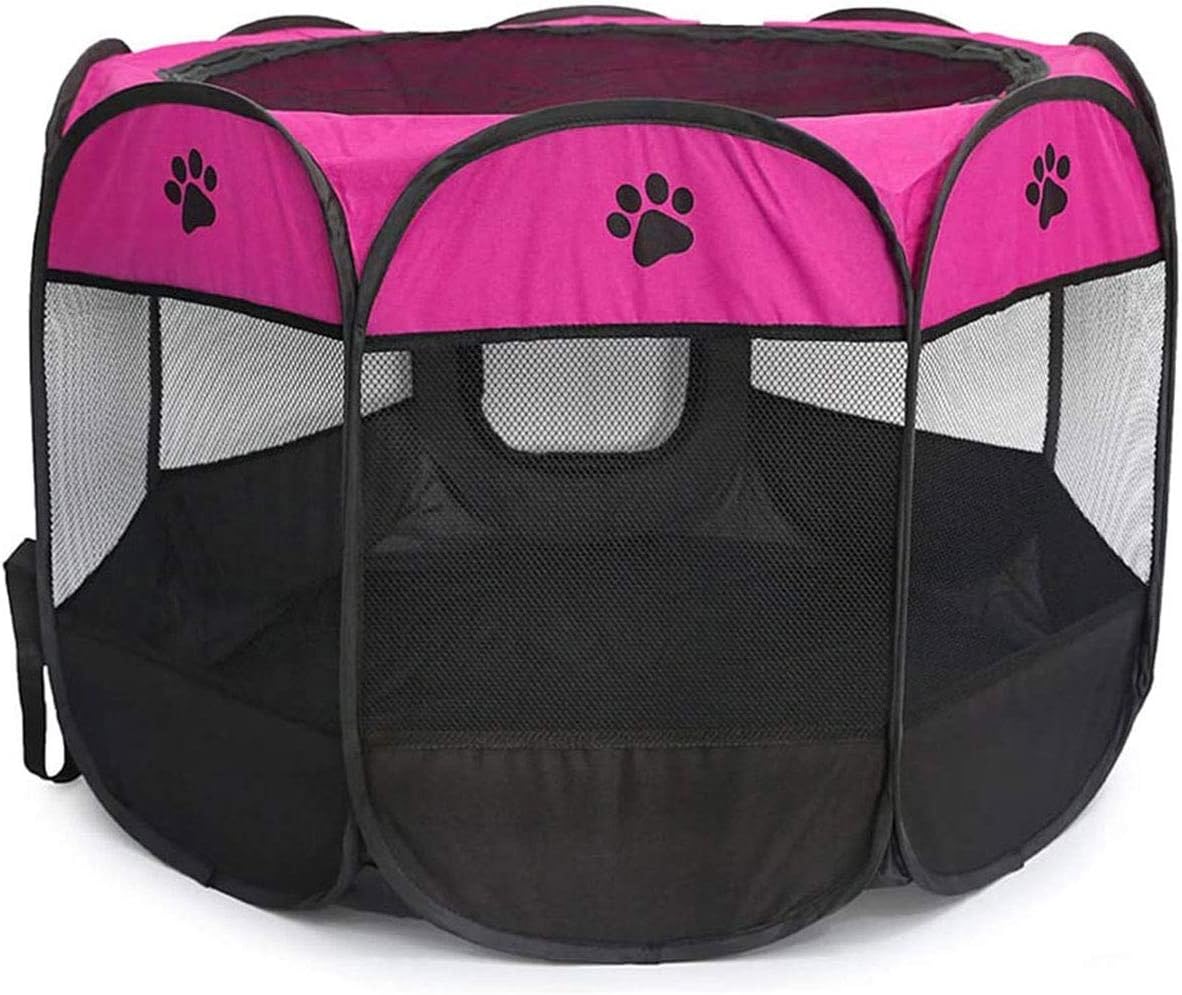 BEIKOTT Pet Playpen, Foldable Dog Playpens, Portable Exercise Kennel Tent for Puppies-Dogs-Cats-Rabbits, Dog Play Tent with Removable Mesh Shade Cover