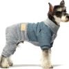 Fitwarm Turtleneck Knitted Dog Clothes Dogs Winter Outfits Pet Jumpsuits Puppy Pajamas Cat Sweaters Blue XS
