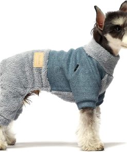 Fitwarm Turtleneck Knitted Dog Clothes Dogs Winter Outfits Pet Jumpsuits Puppy Pajamas Cat Sweaters Blue XS