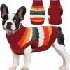 Kuoser Dog Sweater, Pet Cable Knitted Pullover Puppy Warm Clothes, Doggy Turtleneck Classic Knitwear Soft Thickening Doggie Outfit, Cold Weather Thermal