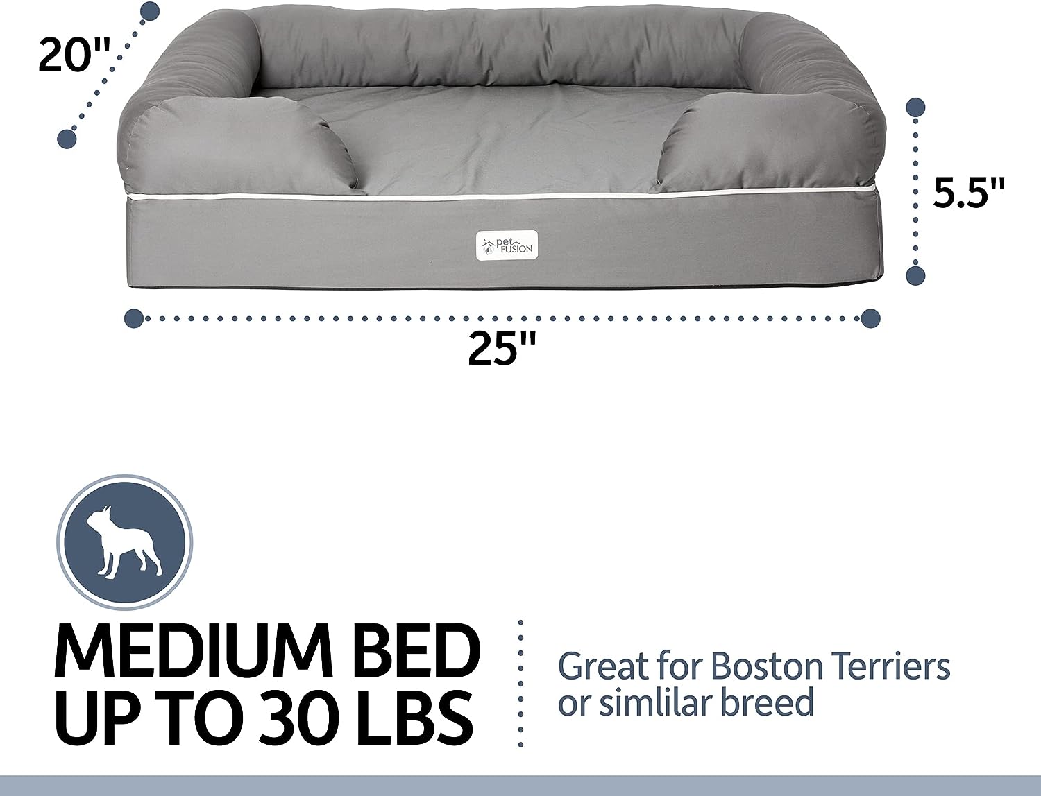 PetFusion Ultimate Dog Bed, Orthopedic Memory Foam, Multiple Sizes-Colors, Medium Firmness Pillow, Waterproof Liner, YKK Zippers 4