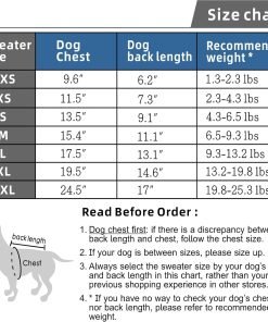 Small Dog Sweater, 3 Count, Dog Clothes, Dog Coat, Dog Jacket for Small or Medium Dogs Boy or Girl, Ultra Soft and Warm Cat Pet Sweaters Apparel 3