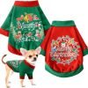 Christmas Dog Shirt Pet Dog Clothes for Small Dogs Boy Girl Holiday Chihuahua Yorkie Dog Outfit Apparel Xmas Puppy Clothing Cat Shirts for Cats Only Costume