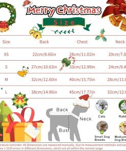 Christmas Dog Shirt Pet Dog Clothes for Small Dogs Boy Girl Holiday Chihuahua Yorkie Dog Outfit Apparel Xmas Puppy Clothing Cat Shirts for Cats Only Costume 4